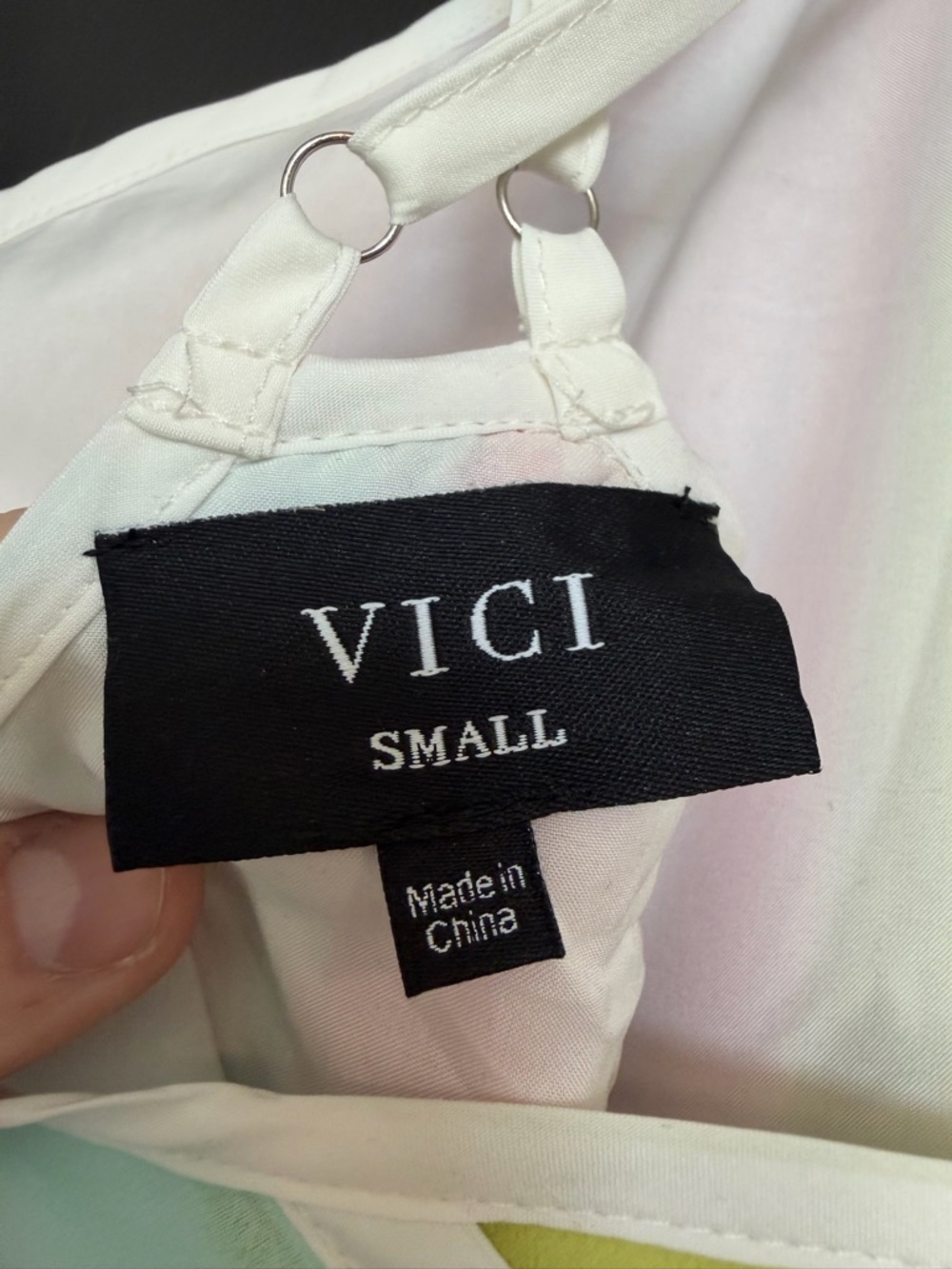 VICI Coasted Lune Color Block Halter Mini Dress, Size Small - Picture 13 of 14